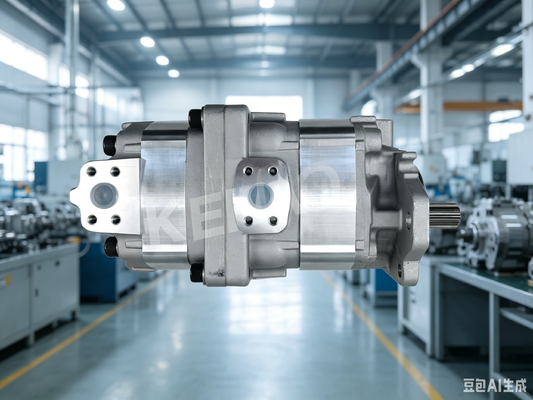 Ποιότητα  KEHAO Gear Pump Komatsu Cast Iron and Aluminum alloy Hydraulic Oil Pump for Wheel Loaders Machinery Repair Parts Model 80+63 R 14T OEM ODM Factory Supply Εργοστάσιο