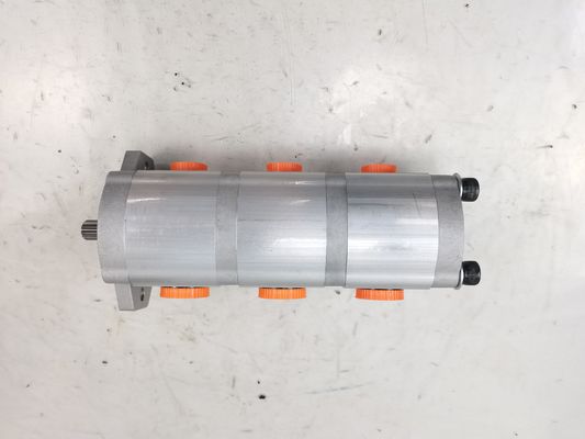 12+12+10 10T R Σπείρωμα Υδραυλική Αντλία Χάλυβας και κράματα αλουμινίου  160kPa-250kPa Μέση και υψηλή πίεση εξωτερική αντλία γραναζιού σύμπλεξης Υδραυλική Αντλία Βαριά Μηχανήματα