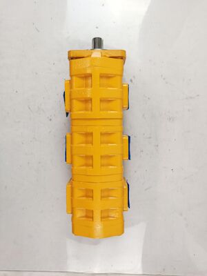 CBGJ Series Hydraulic Gear Pump CBGJ2063+2063+2032R-(2+3)14T  Triple pump Aluminum Alloy and irion Materials Yellow color Hydraulic Oil Pump for Construction Machinery