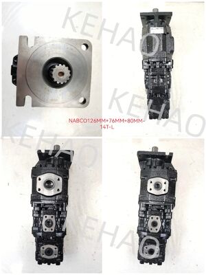 NABCO αντλία ταχυτήτων NABCO126MM+76MM+80MM-14T-L Σίδηρο αλουμίνιο ανοξείδωτο χάλυβα Μέση υψηλής πίεσης υδραυλική αντλία ταχυτήτων για εξοπλισμό Kawasaki