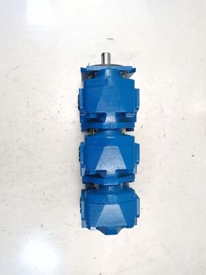 Για Rexroth υδραυλική γραναζωτή αντλία GXPO-AOD10WRTB-10WRTB10AB6R με υψηλή ροή ρυθμού γραναζωτή αντλία λαδιού από χυτοσίδηρο 3 σταδίων για βαρύ εξοπλισμό κατασκευών