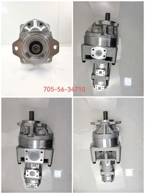 Komatsu 705-56-34710 Hydraulic Gear Pump SAR3-112+(1)U28+U14  Pump Iron Aluminum alloy Hydraulic Spare Parts for Komatsu WA500-6 Factory Supply