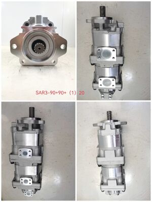 Υδραυλική Αντλία Γρανάζων Komatsu Pump SAR3-90+90+(1)20 Υδραυλικός Κινητήρας Χυτοσίδηρος Κράμα Αλουμινίου Αντλία Λαδιού Βαρέα Μηχανήματα Πηγή Ενέργειας Υδραυλικά Ανταλλακτικά Πιστοποίηση