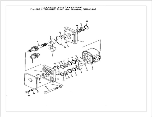 704-12-26120 αντλία εργαλείων της KOMATSU για GD605A 6,5 κλ