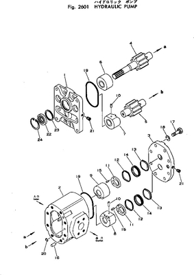 704-12-38100 υδραυλική αντλία εργαλείων της KOMATSU KAR80 D50A D50P D50PL D53S 14KGS