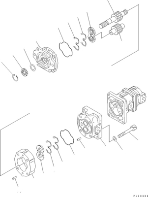 705-56-34630 αντλία εργαλείων SAR80+80+6 KOMATSU HD465 HD605