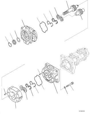 705-56-36051 705-18-03620 Sb 18+12 μπροστινό WA320 WA320PZ υδραυλικών αντλιών SAR90+32+